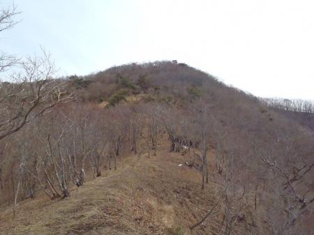 歩いていて見えていたハゲた場所のところ。ここから山頂まで急登