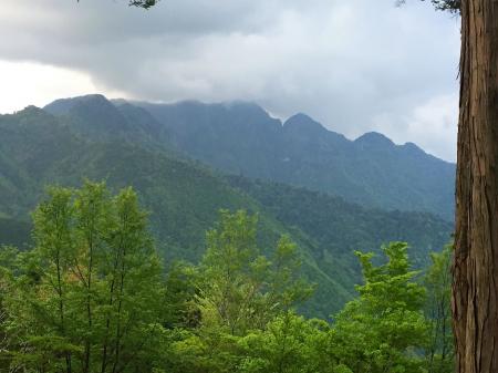 大普賢展望地より最後に望む