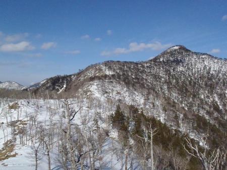 釈迦ヶ岳を振り返る