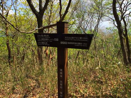 大江山頂からは結構な急斜面を下りきって、あと0.4kmは標高差約50mを登る