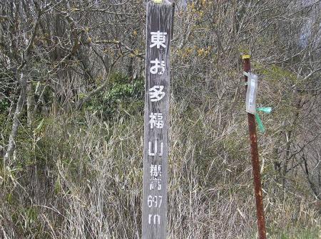 東お多福山山頂(697m)に到着
