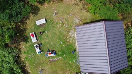 ここからはドローンによる空撮開始