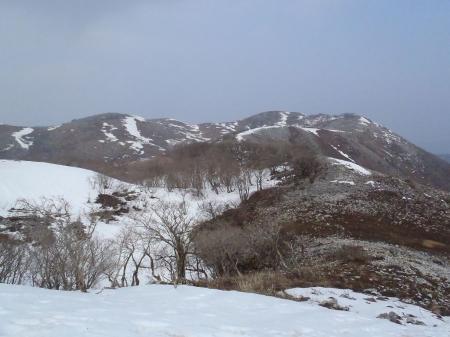 歩いてきた稜線