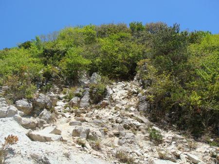 ちょっと急登なガレ場