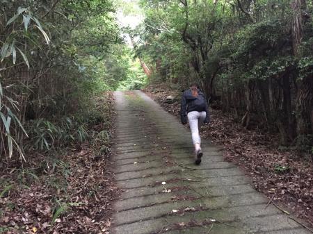 舗装道といえどかなりの急登