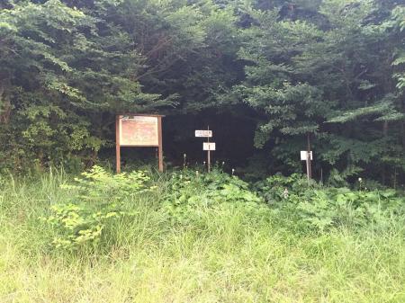 ピークハントはここから登山道に入る