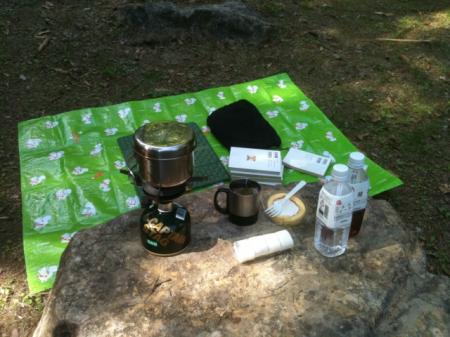 レジャーシート敷いて大自然の中でコミック読んでました