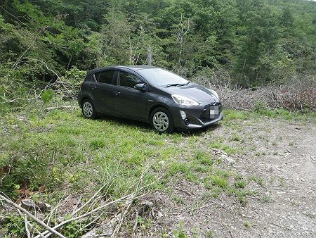 駐車ポイントまで戻ってきた。短い山行だったけどお疲れさまでした
