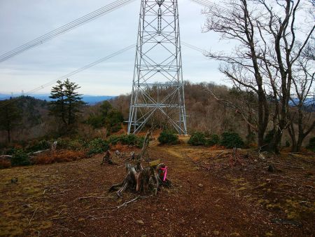 鉄塔まできた。ここまで来ると桟敷ヶ岳はあともう少し