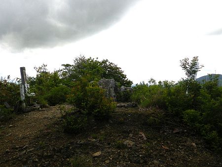 三角点山に到着した。平日だし誰もいなくて当たり前かと思いながら、まずは撮影からはじめることにした