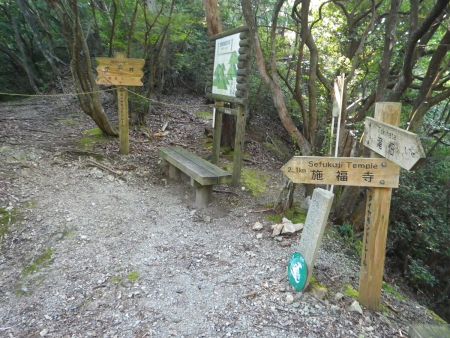 ボテ峠に到着。標高は477mなのであと標高300m弱は登らないといけない。ここでダイトレの道は終わる