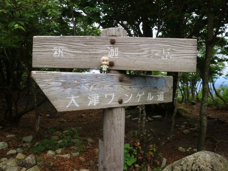 せっかくなので山頂看板と雪村あおいちゃんを撮影しておいた