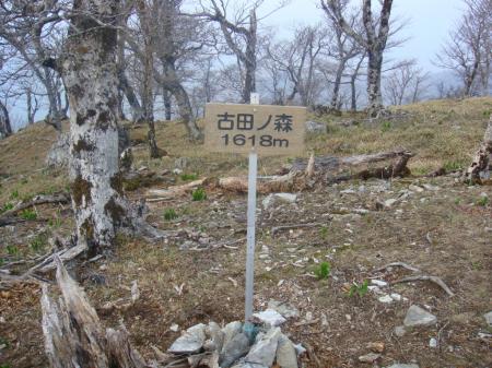 古田の森（1618m）に到着