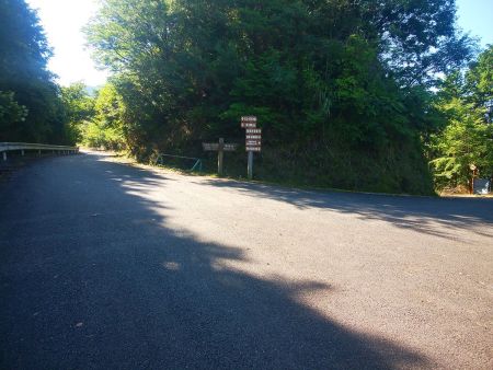 大きな曲がり角があるけど、ここは方角的にも直進する