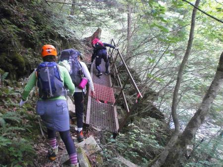 この梯子も壊れかけていて大丈夫なのかと心配だった 