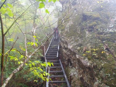 梯子も三点支持