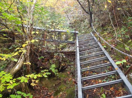 梯子のはしご！？でわたっていく