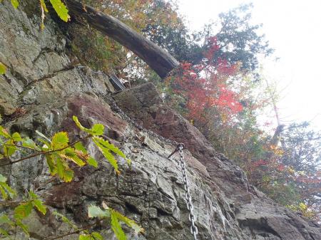 ここ、少しの岩場だが落ちるとENDで少し濡れていたので細心の注意を払った