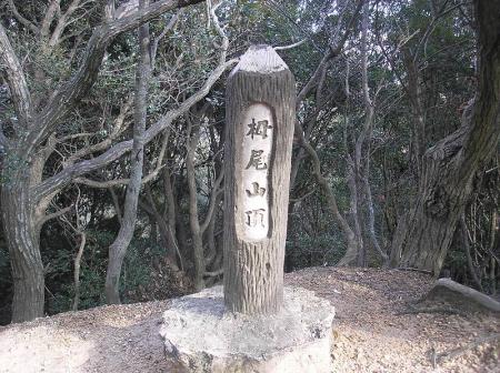 階段を登り切った先の栂尾山山頂(274m)に到着