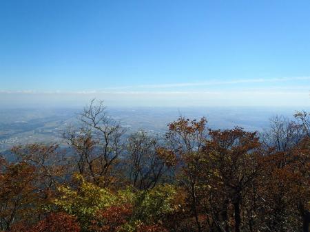 樹林がちょっと邪魔だけど、一応東側の海も見えた