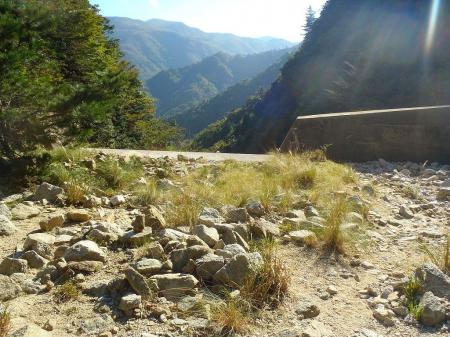 堤防のところまで出るとあともう少し