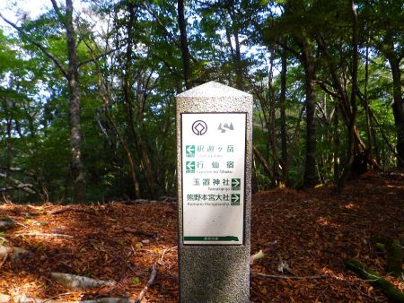 ここから大峯奥駈道で玉置神社まで0.2kmと記載されてるけどこれは山頂のことだと思われる