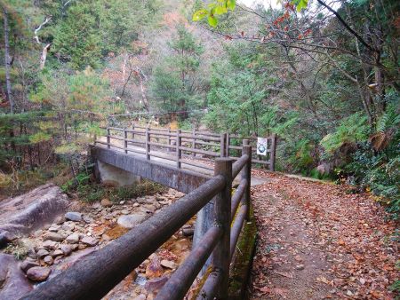 ふどうばしに到着。これを渡って進んでいく