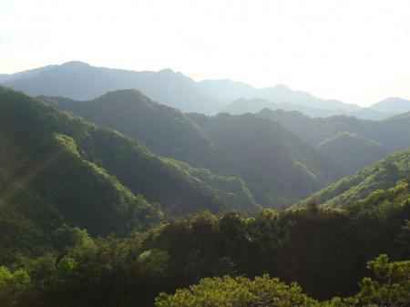 景色は高度感がある感じだが360度パノラマ山