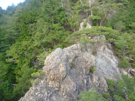 ここがトラバースポイント。この岩の上を歩くのはちょい勇気がいるｗ
