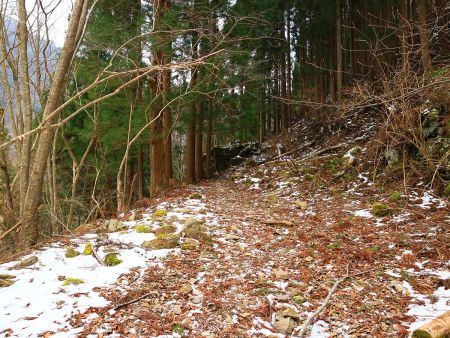 ここから入山。今回は雪も少ないしトレースもあるのでラッセルは必要ないね