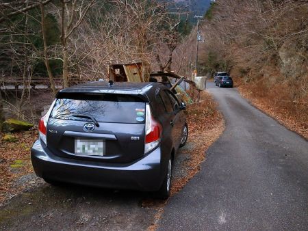 大川口に車を駐車してスタート