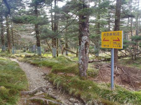 八経ヶ岳へ向かう