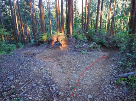 ここの分岐も右へ下る。とにかく分岐があれば右の方向へ下っていく。ちなみに地図で確認すると左にいくと全然違うところに行ってしまう
