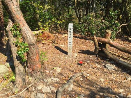 有馬三山1座目 湯槽谷山(801m)に到着。これからあと二つも制覇する