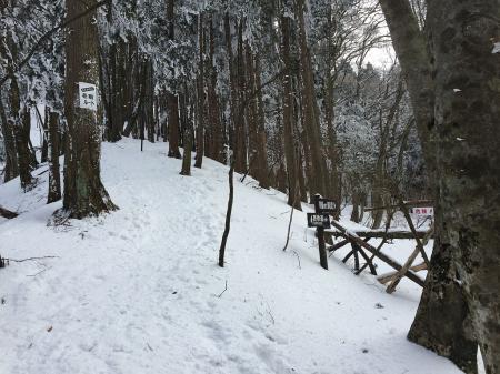 七合目から冬季ルートを使う事になる