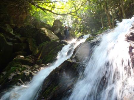スルスルと登っていった登山好人さん。知らないうちにトップまで登っていた