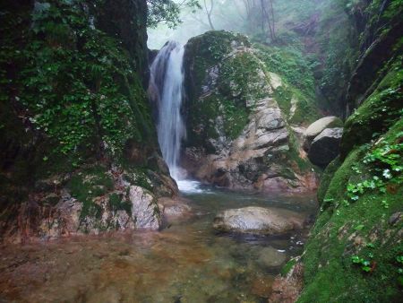 ついにまぼろしの滝に到着した。もうお昼だしこの上で食事にしようということになった