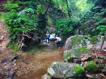 続いてその先の登山道へ取り付く場所まで遡行をしていく