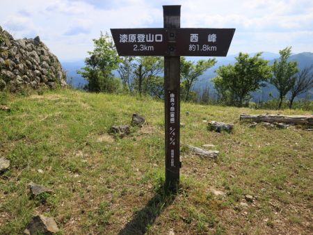 漆原登山口というのもあるのかと初めて知った。いろんな記事を調べても今回のルートばかりだったので知らなかった