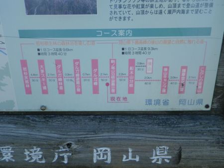 案内板をみると目的地となる後山までは約3kmある。まあ調べていたのでわかっていたんだけどね