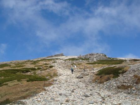 すっかり天気が回復して山頂アタック