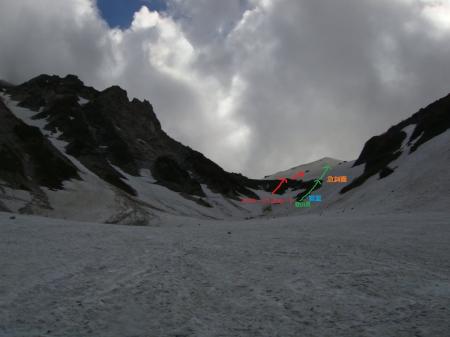 岩室の急斜面をエスケープしたルートはこんな感じ。急斜面を感じず登りやすかった