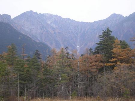 穂高連峰をズーム