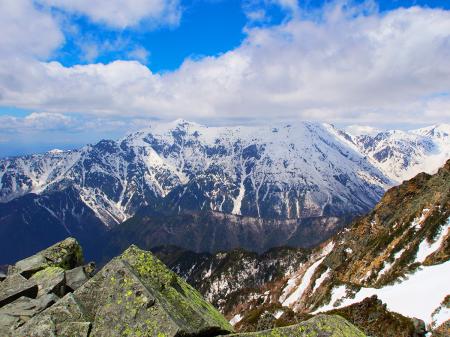 いつか登ってやろうと思う笠ヶ岳もこの通り。やはりアルプスの景色はいい！！