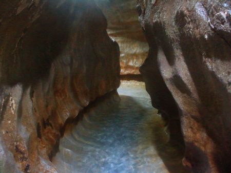 水が深いところだと膝下くらいまで浸かる。ズボンはとりあえず濡れなかった