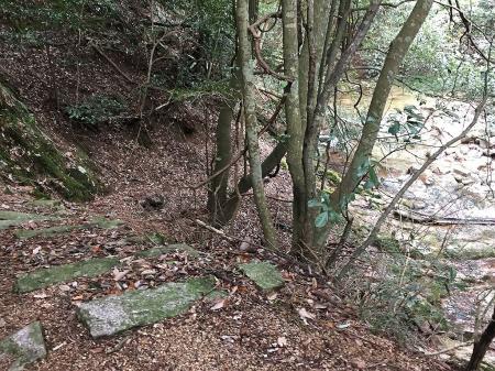 ここで沢に出る