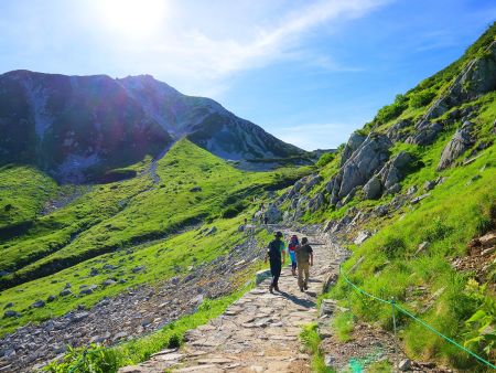 一の越山荘まではこういう道が続く