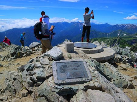 雄山の三角点。ここはスキーで来た時も写したけどね