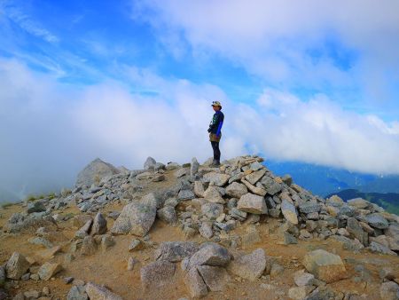 別山北峰でこまっちゃんが絵になっていたので撮影してみた