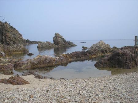 城原海岸に到着。また夏に泳ぎにきたい